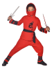 amscan 6tlg. Kostüm "Ninja Kämpfer" in Rot