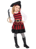 amscan 3-częściowy kostium "Little Lass" w kolorze czarno-czerwono-białym