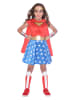 amscan 4-delig kostuum "Wonderwoman Classic" rood/blauw