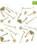 CHAKS 20er-Set: Mini-Skeletten in Creme - (L)9 cm
