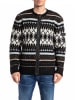 Replay Cardigan in Schwarz/ Weiß