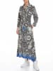 Replay Kleid in Weiß/ Schwarz/ Blau