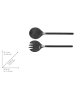 Wenko 2tlg. Set: Salatbesteck "Nagy" in Schwarz - (L)29 cm