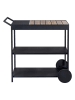 Wenko Servierwagen ''Miro'' in Schwarz/ Braun - (B)80 x (H)98 x (T)40 cm