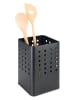 Wenko Utensilienhalter "Silio" in Schwarz - (B)11,5 x (H)16,5 x (T)11,5 cm