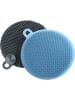 Wenko 4-delige set: siliconen afwassponzen grijs/blauw - 2x 2 stuks