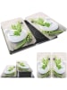 Wenko 2er-Set: Herdabdeckplatten "Herb Garden" in Beige/ Grün - (L)30 x (B)52 cm 