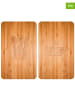 Wenko 2er-Set: Herdabdeckplatten in Hellbraun - (L)30 x (B)52 cm