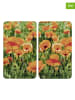Wenko 2-delige set: fornuisafdekplaten "Mohnwiese" - (L)30 x (B)52 cm