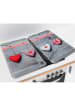 Wenko 2er-Set: Herdabdeckplatten "Herzen" in Grau/ Rot - (L)30 x (B)52 cm