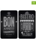 Wenko 2-delige set: fornuisafdekplaten "Bon Appetit" zwart - (L)30 x (B)52 cm