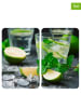Wenko 2er-Set: Herdabdeckplatten "Mojito" in Grün/ Grau - (L)30 x (B)52 cm