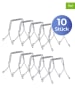 Wenko 10-delige set: roestvrijstalen rolladeklemmen - (L)7,5 cm