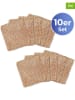 Wenko 10-delige set: koperen doeken lichtbruin - (L)16 x (B)13 cm