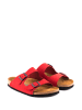 Comfortfusse Leren slippers rood