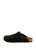 Comfortfusse Leder-Clogs in Schwarz
