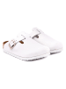 Comfortfusse Leren clogs wit