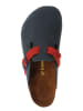 Comfortfusse Leren clogs donkerblauw/rood