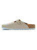 Comfortfusse Leder-Clogs in Beige
