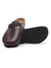 Comfortfusse Leren clogs bordeaux