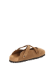 Comfortfusse Leder-Clogs in Sand