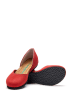Comfortfusse Leren ballerina's rood