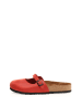 Comfortfusse Leder-Clogs in Rot