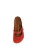 Comfortfusse Leren clogs rood