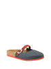 Comfortfusse Leren clogs donkerblauw/rood
