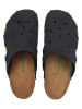 Comfortfusse Leder-Clogs in Schwarz
