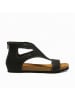 Comfortfusse Leder-Sandalen "Vera" in Schwarz