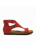 Comfortfusse Leder-Sandalen "Vera" in Rot