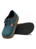 Comfortfusse Leder-Slipper in Blau