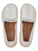 Comfortfusse Leder-Slipper in Weiß
