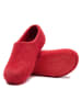 Comfortfusse Wollen pantoffels "Yew" rood