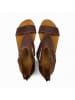 Comfortfusse Leren sandalen "Vera" bruin