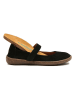 Comfortfusse Leren ballerina's met bandje zwart