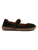 Comfortfusse Leren ballerina's met bandje zwart