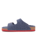 Comfortfusse Wollen slippers rood/donkerblauw