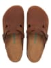 Comfortfusse Leren clogs bruin