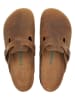 Comfortfusse Leren clogs lichtbruin