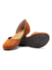 Comfortfusse Leren ballerina's bruin