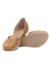 Comfortfusse Leren ballerina's lichtbruin