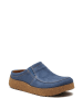 Comfortfusse Leder-Clogs in Blau