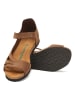 Comfortfusse Leder-Sandalen in Hellbraun