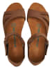 Comfortfusse Leder-Sandalen in Hellbraun