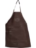 HIDE & STITCHES Leder-Grillschürze in Dunkelbraun - (B)63 x (H)85 x (T)0,50 cm