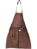 HIDE & STITCHES Leder-Grillschürze in Dunkelbraun - (B)63 x (H)85 x (T)0,50 cm