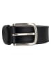 HIDE & STITCHES Leren riem "Frisco" zwart