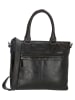 micmacbags Leder-Henkeltasche in Schwarz - (B)33 x (H)28 x (T)9 cm